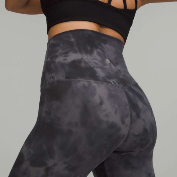 Lululemon Align Super-High-Rise Pant 28" Diamond Dye Pitch Grey Size 4 - Picture 3 of 6